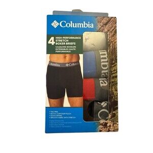 Columbia Stretch Boxer Briefs 4 Pack Size XL XLarge New‎